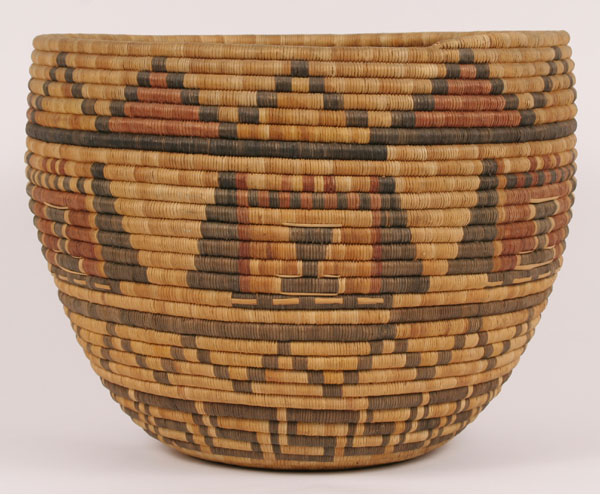 Large Hopi coiled basket with