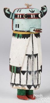 LARGE HOPI INDIAN CARVED AND P