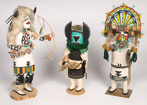 Large Hopi Katsinas lot of 5