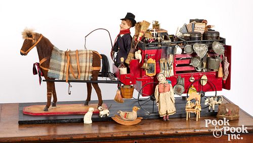 LARGE HORSE DRAWN TOY PEDDLER'S