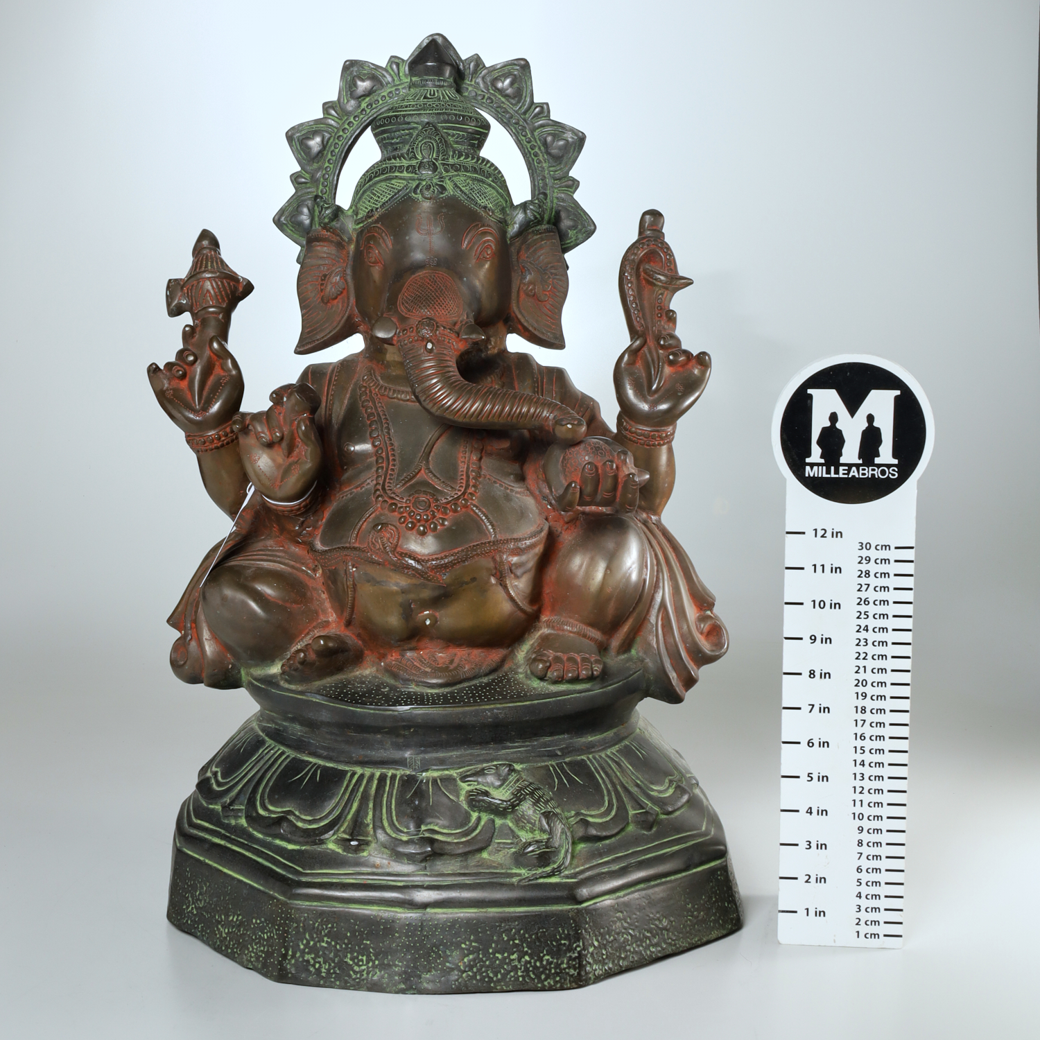 LARGE INDIAN BRONZE SCULPTURE OF