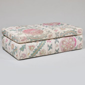 LARGE INDIAN PRINTED LINEN OTT
