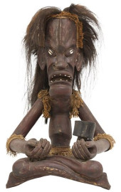 LARGE INDONESIAN HAND-CARVED H