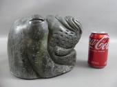 LARGE INUIT SOAPSTONE SEAL SCU