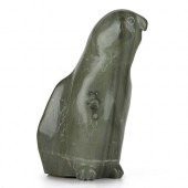 LARGE INUIT STONE BIRD CARVING