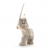 LARGE INUIT WHALE BONE CARVING