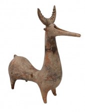 LARGE IRANIAN POTTERY DEERLarg