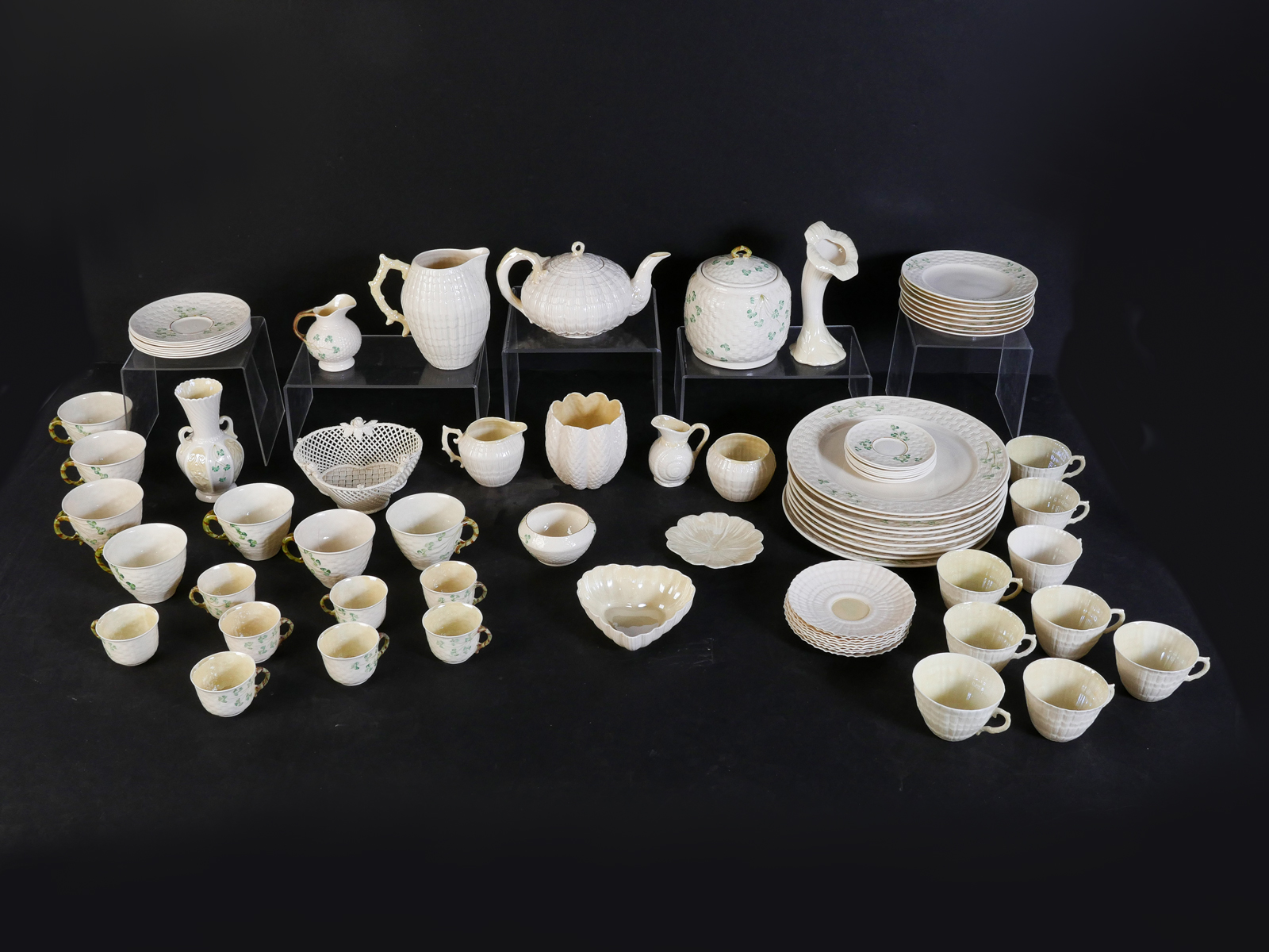 LARGE IRISH BELLEEK COLLECTION: