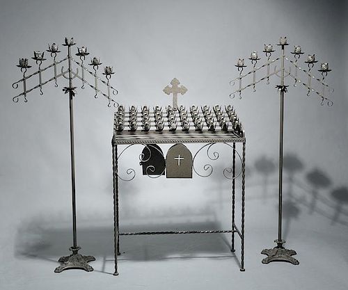 LARGE IRON CHURCH VOTIVE STANDOne