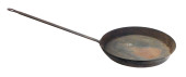 LARGE IRON SKILLET, 19TH C., T