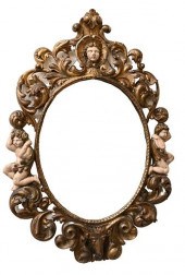 LARGE ITALIAN BAROQUE OVAL MIR