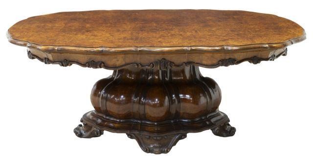 LARGE ITALIAN BURLWOOD BULBOUS BASE