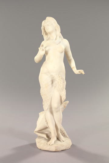 Large Italian Carved Carrara Marble