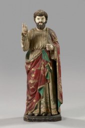 Large Italian Carved, Polychro