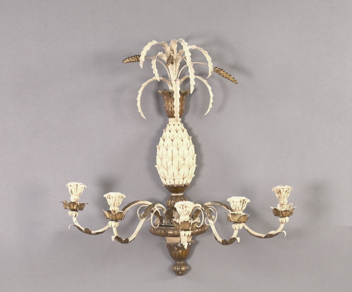 Large Italian Carved, White-Painted