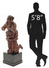 LARGE ITALIAN CARVED WOOD KNEE