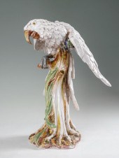 LARGE ITALIAN CERAMIC PARROT: