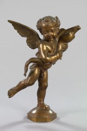 Large Italian Dark Gold-Patina