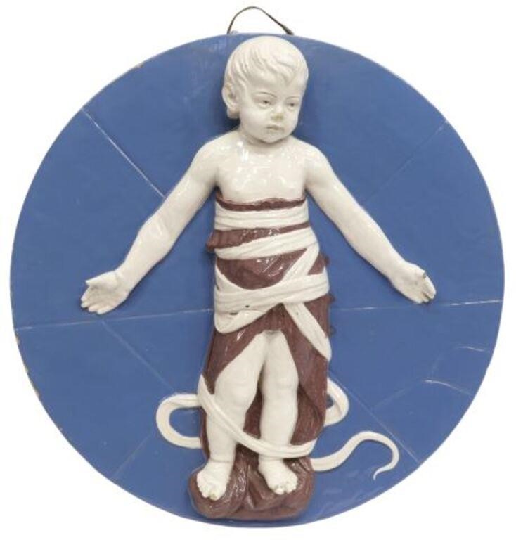 LARGE ITALIAN DELLA ROBBIA STYLE