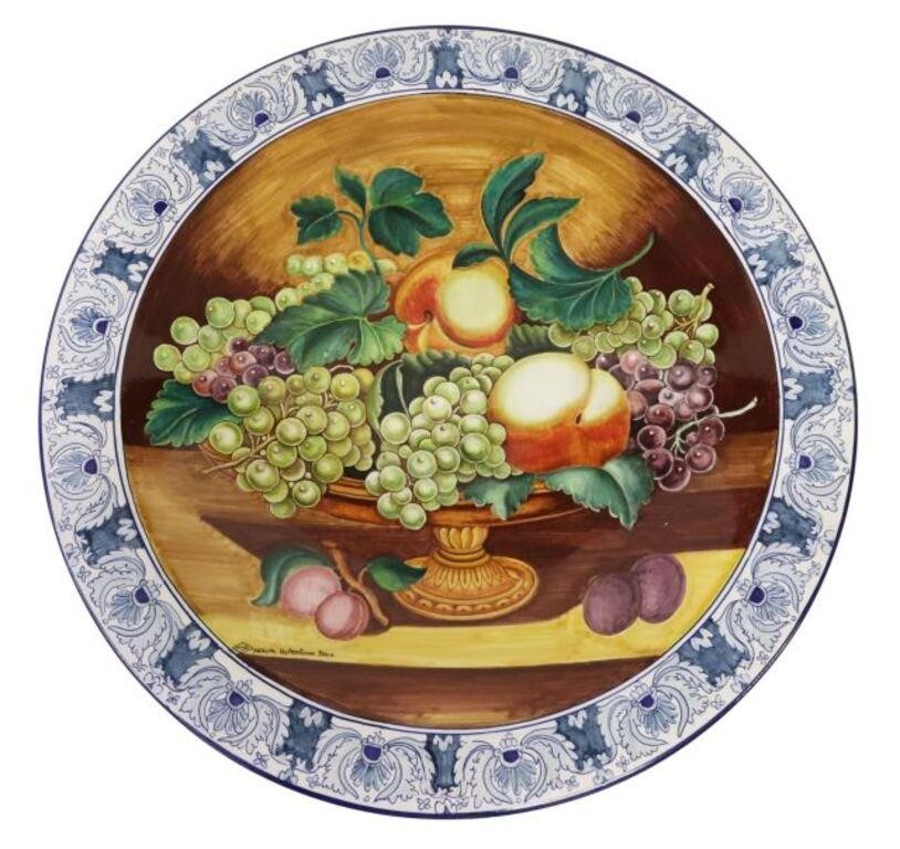 LARGE ITALIAN DERUTA HAND-PAINTED