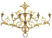 LARGE ITALIAN GILT IRON SEVEN-