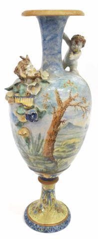 LARGE ITALIAN MAJOLICA FIGURAL