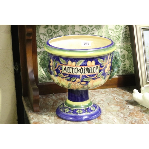 Large Italian Majolica pedestal