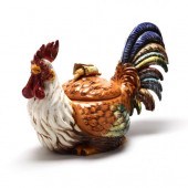 LARGE ITALIAN MAJOLICA ROOSTER