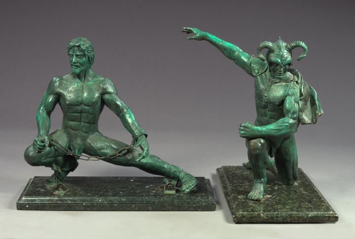 Large Italian Verdigris-Patinated