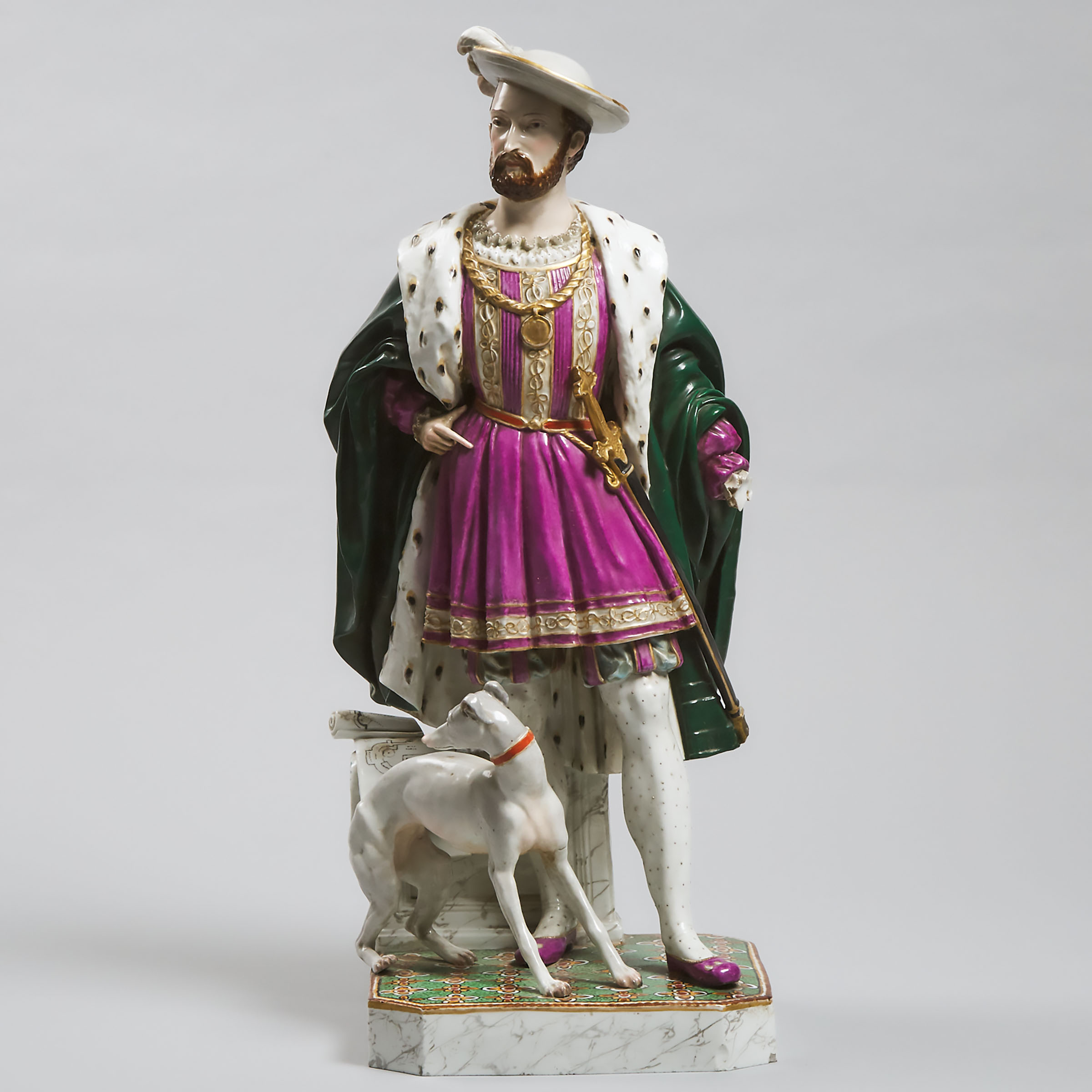 Large Jacob Petit Figure of King