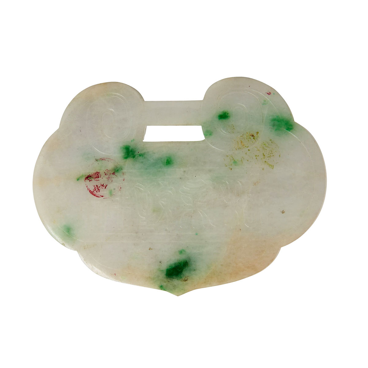Large Jadeite Carved Pendant  