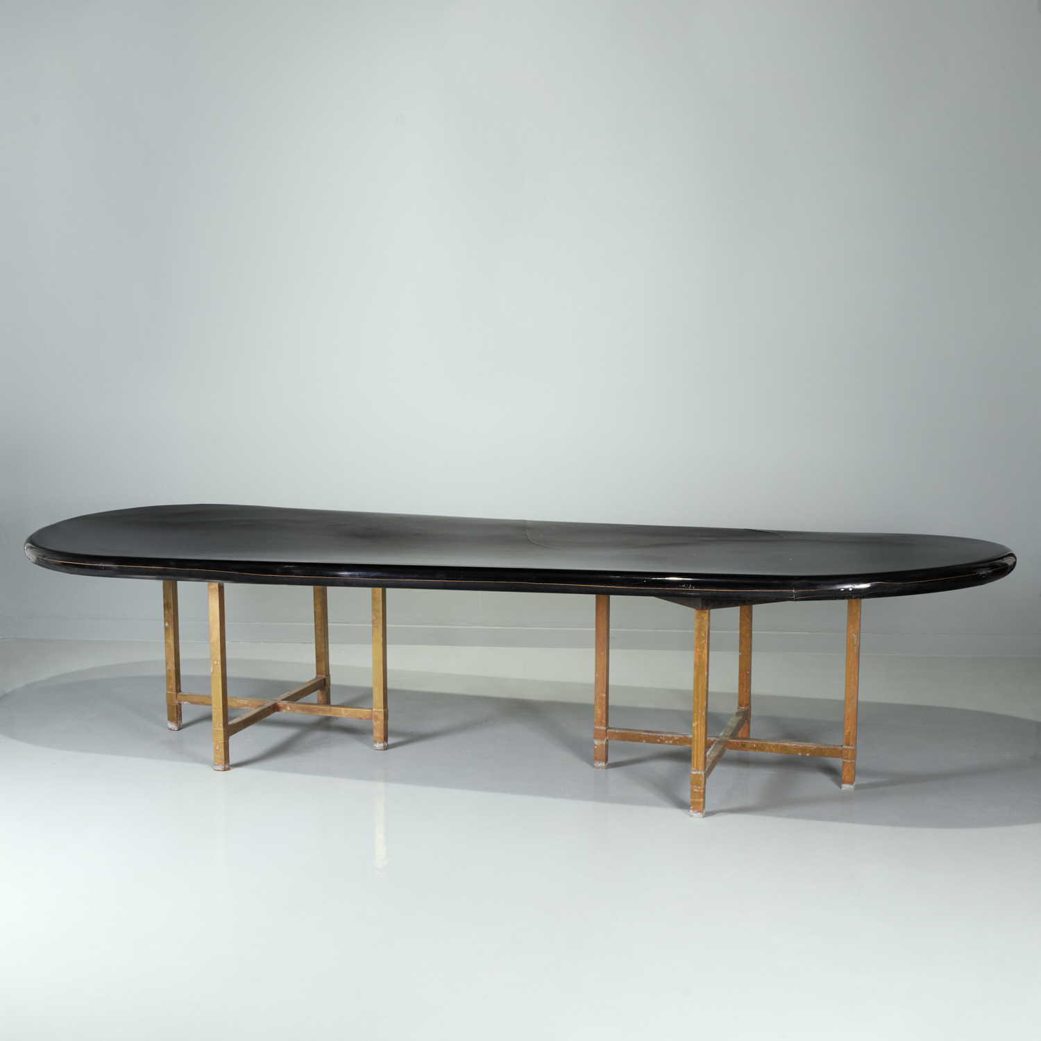 LARGE JANSEN STYLE DINING TABLE