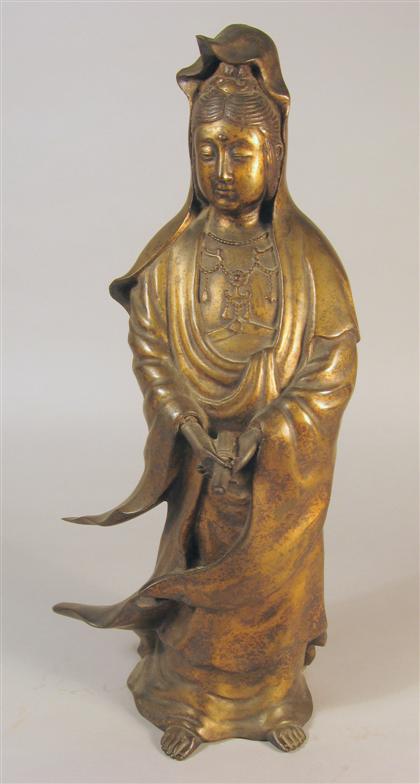 Large Japanese bronze Kannon figure
