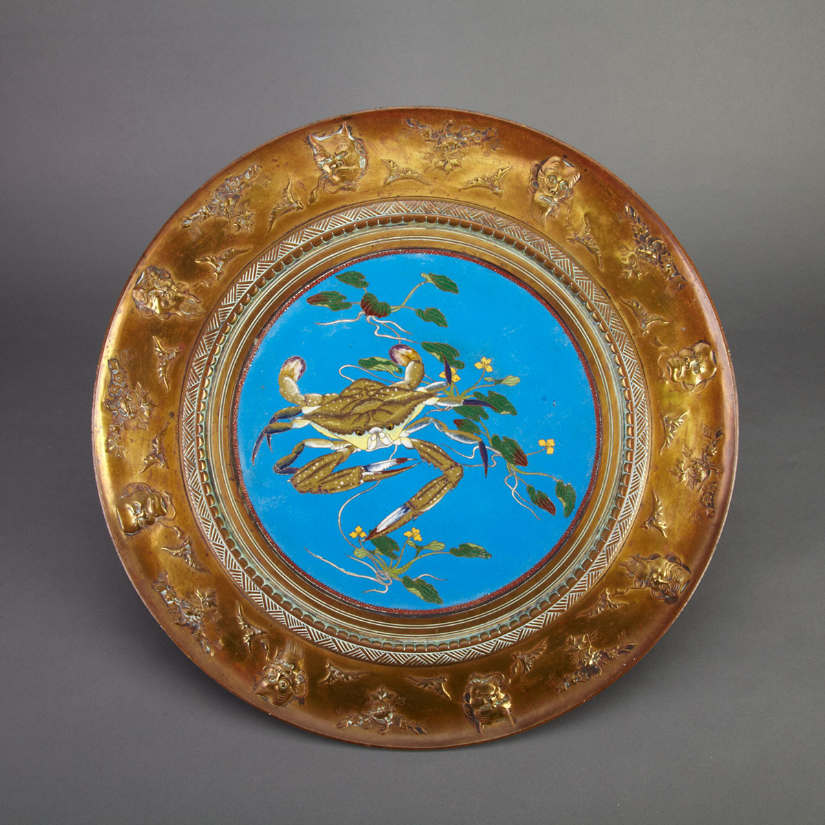 Large Japanese Bronze Mounted