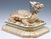 LARGE JAPANESE CARVED &AMP; TI