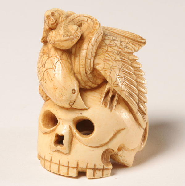 Large Japanese carved ivory