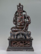 LARGE JAPANESE CARVED ''RAIDEN