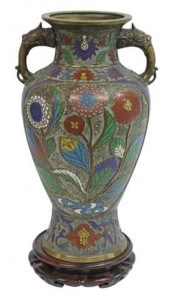 LARGE JAPANESE CHAMPLEVE ENAME