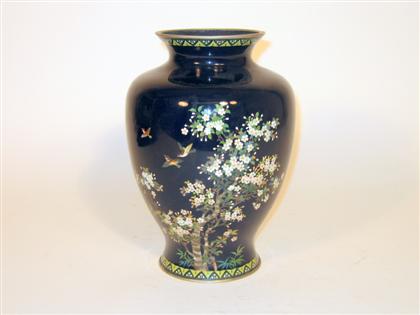 Large Japanese cloisonne vase   