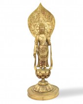 LARGE JAPANESE GILT WOODEN GUA