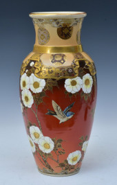 LARGE JAPANESE MEIJI VASE, KYO