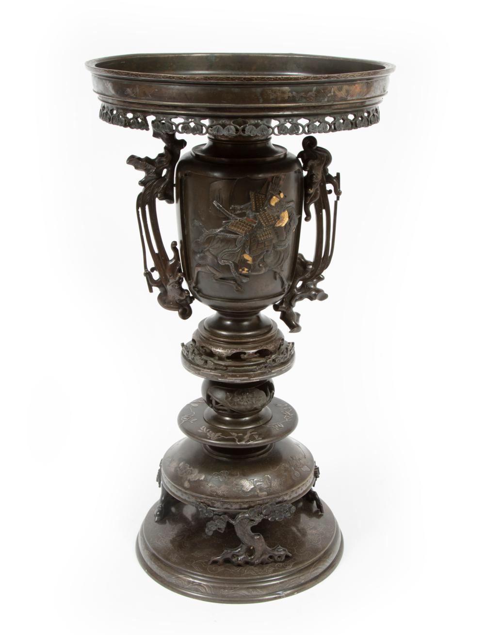 LARGE JAPANESE MIXED METAL