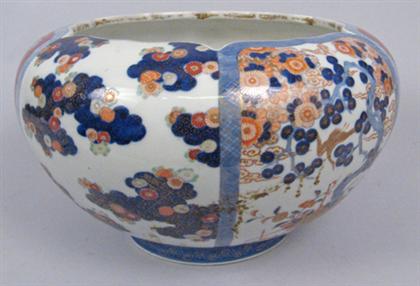 Large Japanese molded imari bowl