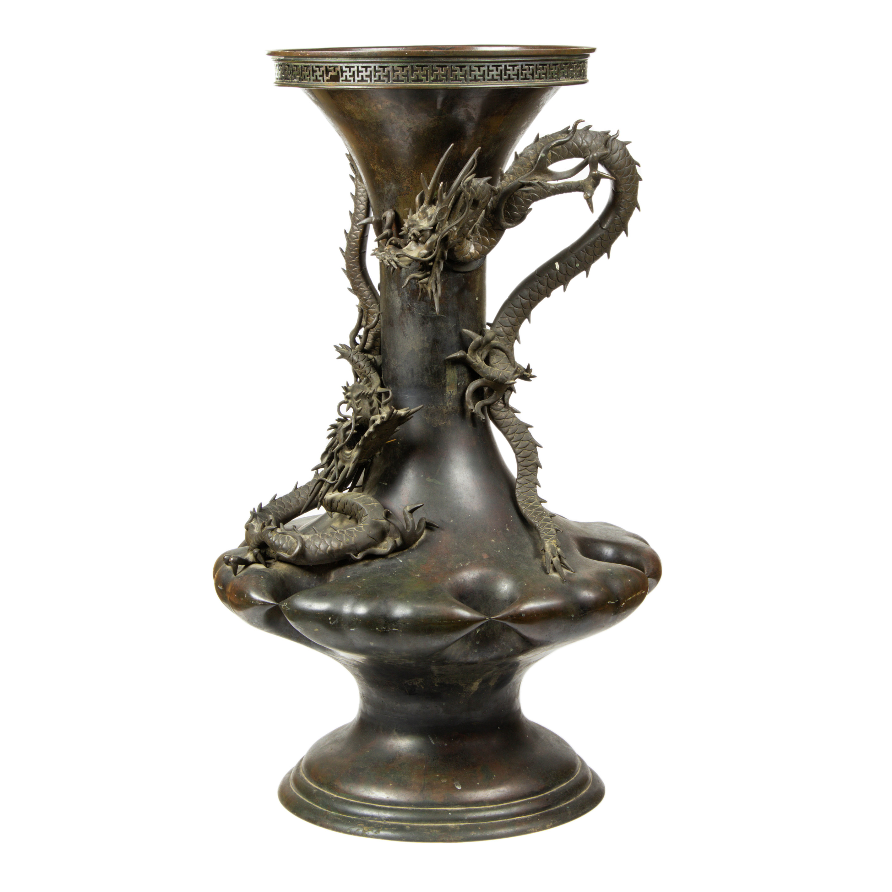 LARGE JAPANESE PATINATED BRONZE