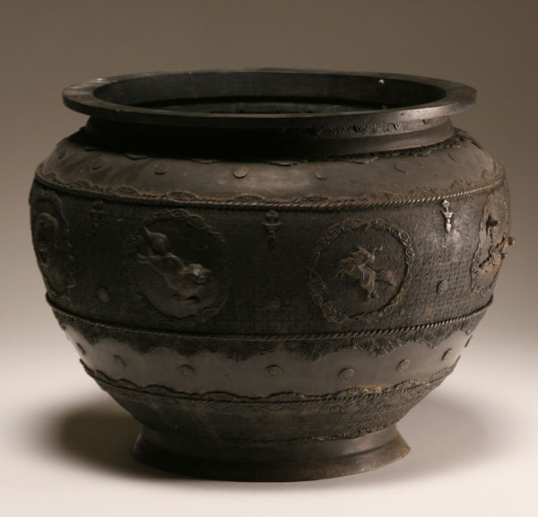 Large Japanese white metal
