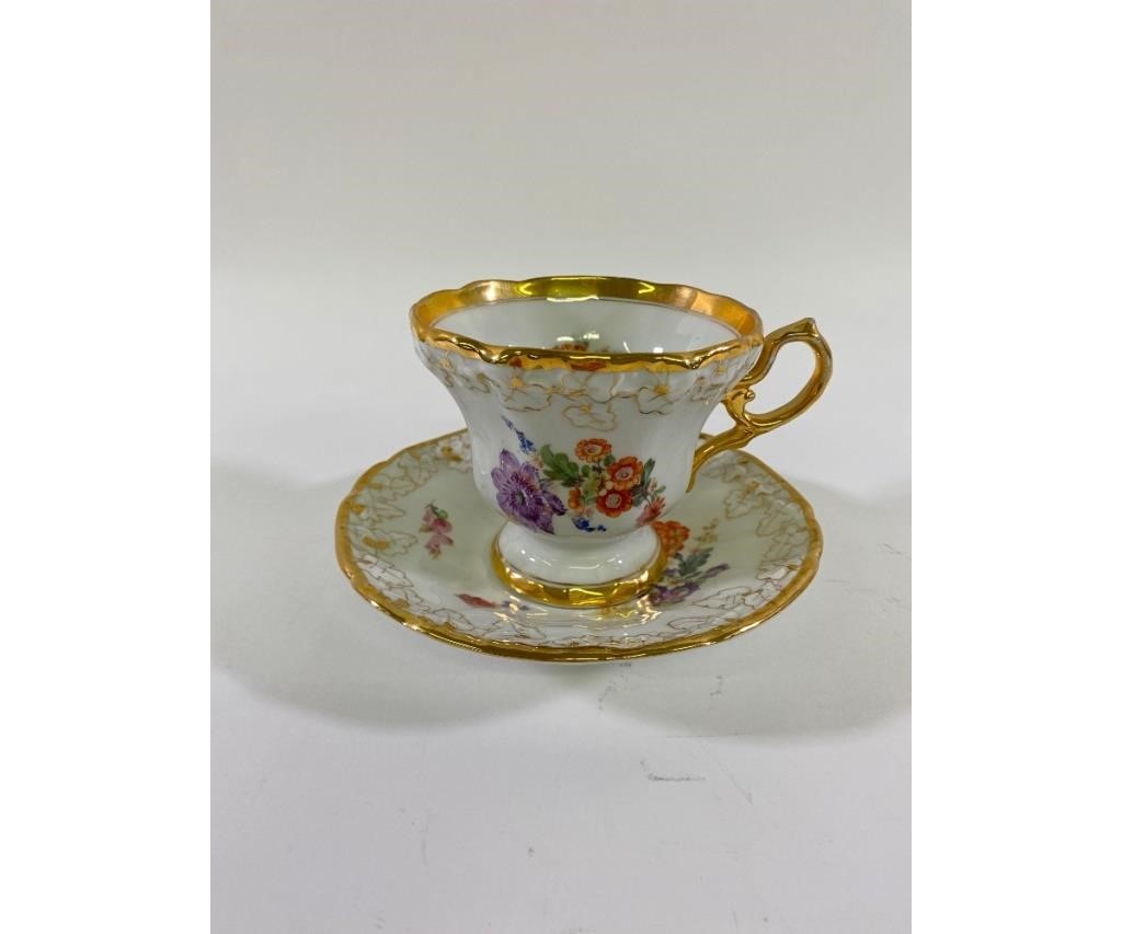 Large KPM porcelain chocolate mug