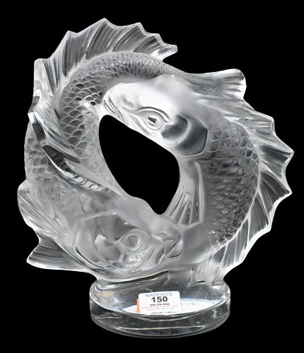 LARGE LALIQUE CRYSTAL FISHLarge