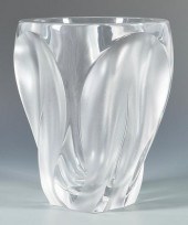 LARGE LALIQUE INGRID GLASS VAS