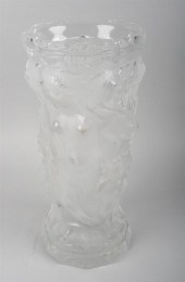 LARGE LALIQUE STYLE FROSTED AN