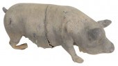 LARGE LEAD PIG GARDEN ORNAMENT